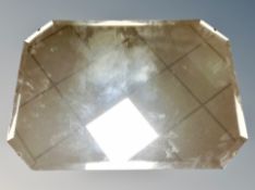 An Art Deco frameless mirror,