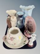 Six pieces of Maling lustre china,