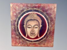 A decorative Thai oil painting on canvas,