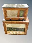 A vintage teak cased Bush radio,