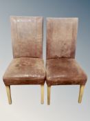 A contemporary oak dining table,