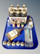 A group of alcohol, Bells blended Scotch, Southern Comfort, Napoleon brandy,