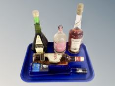 Five bottles of alcohol including Grant's finest Scotch whisky, Tibarine liqueur,