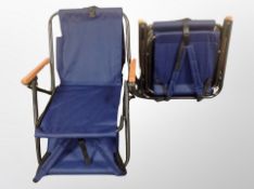 Two folding garden chairs