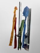 A group of fishing rods