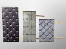 Three contemporary upholstered headboards