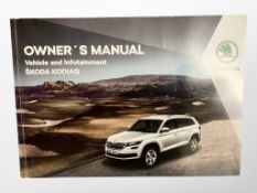 Ten Skoda Driver's Manuals/Owner Booklets in Original Wallets : 2 x Rapid, 4 x Kodiak and 4 x Yeti.