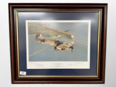 After Robert Taylor : 'Hurricane Attack', colour print, limited edition,