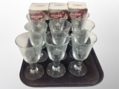 Twelve Polish Ancher wine glasses (3 boxed)
