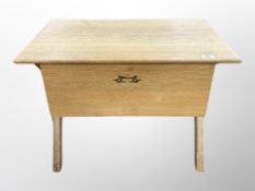 A Danish blond oak work table,