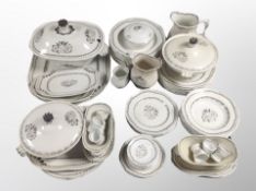 Approximately sixty four pieces of Swedish dinner china