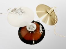 Three 1970's Scandinavian light shades