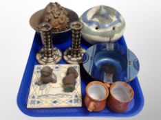 A group of Scandinavian studio pottery, bowls,