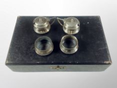 A part silver cruet set