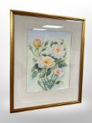 Margaret Adamson : Still life of flowers, watercolour,