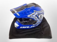 A Wulf racing helmet