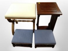 A pair of Edwardian footstools,