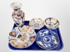 Five pieces of Japanese Imari porcelain