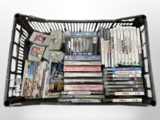 A crate of assorted PS2, PS3, Nintendo Wii, N64,