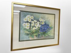 Margaret Adamson : Still life of flowers, watercolour,