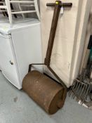 A Victorian cast iron garden roller,