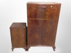 A mahogany cocktail cabinet,
