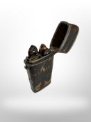 A 19th century tortoiseshell etui with part contents