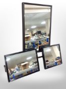 Three optician's mirrors