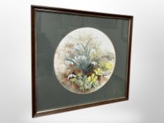 Jill Fenwick : Still life of flowers, watercolour,