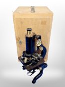 A W Watson and Sons Service microscope in box, no.