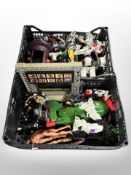 Two boxes of toys including Action Men figures,