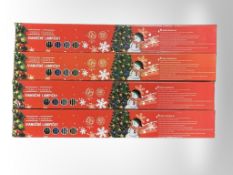 Four boxed LED new Christmas wand lights