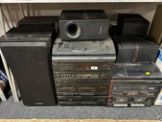 A Philips semi automatic turntable, four JVC hifi separates, Bush turntable,