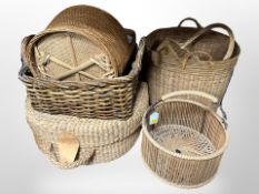 A quantity of wicker baskets