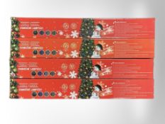 Four boxed LED new Christmas wand lights