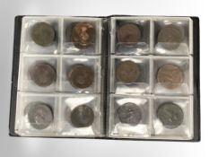 An album of forty two George III half pennies
