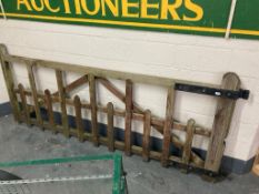 A large wooden gate,