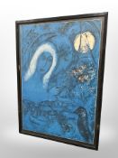 A Danish abstract portrait print 84 cm x 58 cm