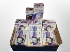 A box of security lights,