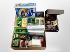 Three boxes of Meccano