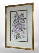 Margaret Adamson : Still life of flowers, watercolour,