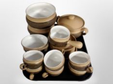 Approximately twenty pieces of Denby tea and dinner pottery