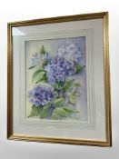 Margaret Adamson : Still life of flowers, watercolour,