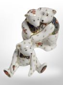 Two Royal Crown Derby bear paperweights without stoppers
