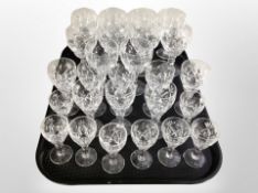 A set of ten Royal Brierley crystal glasses,