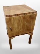 A continental mahogany bedside cabinet ,