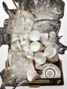 A box of English tea china, Duchess Winter,