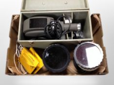 An Ernst Leitz projector in case together with a pair of Kodak safe lights and Kodak safe light