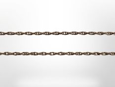 A 9ct yellow gold necklace, length 64 cm. CONDITION REPORT: 11.7g.