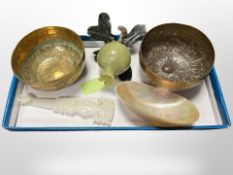 A Chinese carved mutton jade Ruyi Sceptre, length 15 cm,